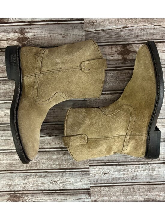 Allen Edmonds Dallas Roper Boots Burnt Sugar Suede Leather size 9 D made USA main image 8